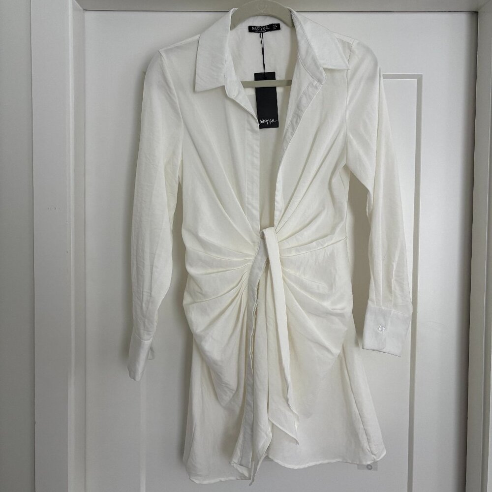 Nasty Gal Never Tied Down Shirt Dress size 4 NWT